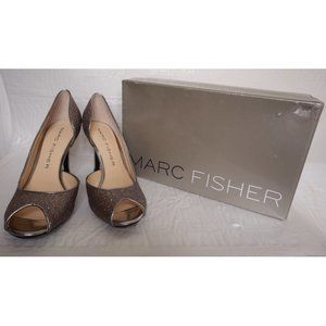 Marc Fisher | Joey Silver Glitter Heels